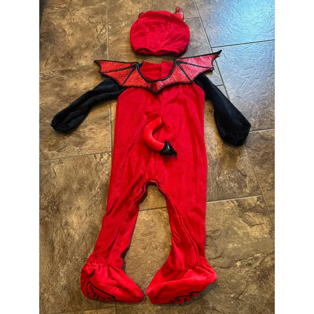 Spirit Halloween Little Devil Costume Outfit Red Black‎ 18-24M Toddler